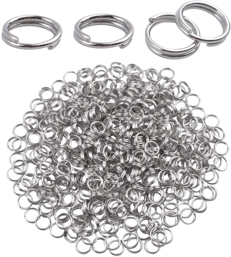 [P19072] Splitring Zilver, 5 mm - 100 Stuks