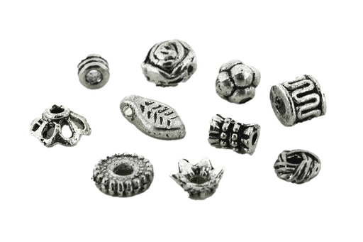 [P19314] Beads Métal Argenté 200 P