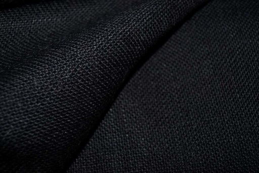 [8413#99] Tissu Jute 130 cm - Noir