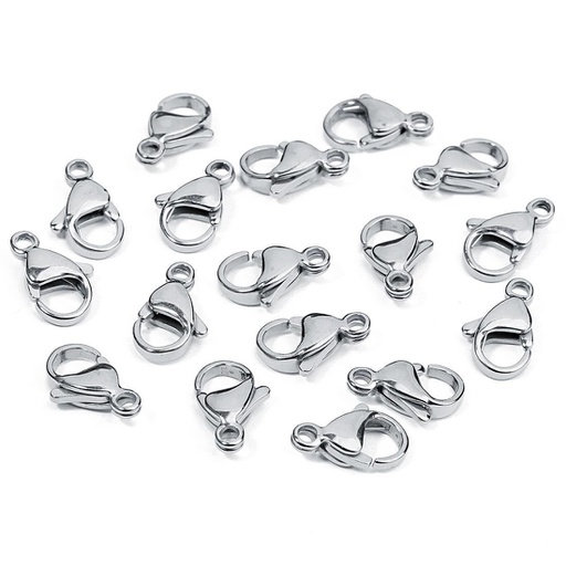 [P19039] Cartiersluiting Zilver, 10 mm - 50 Stuks