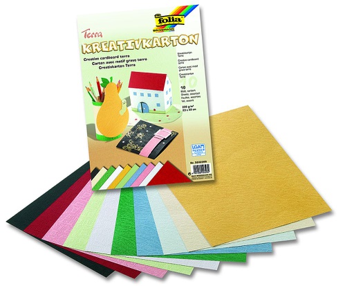 [FOL503] Creatief karton 230g/m², 23x33cm, 10 vellen - TERRA