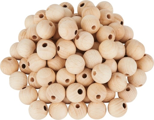 [P211015] Boules en Bois 15mm, 50pc