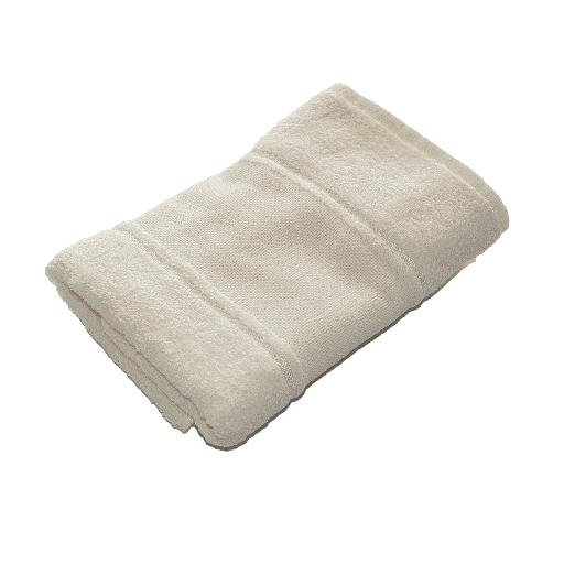 [B12270HT#02] Serviette de bain galon aida 50x100cm, blanc cassé