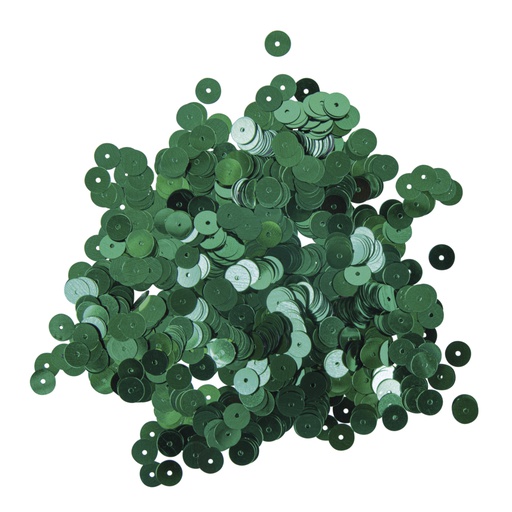 [R39268#12] Paillettes lisses, 6mm ø, bleu-vert, boîte 4000 pièces