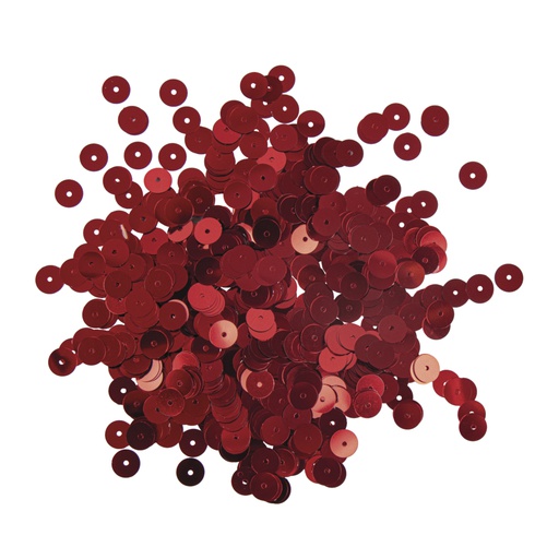 [R39268#18] Paillettes lisses, 6mm ø, rouge, boîte 4000 pièces