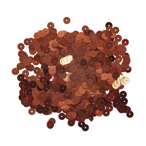 [R39268#24] Paillettes lisses, 6mm ø, cuivre, boîte 4000 pièces