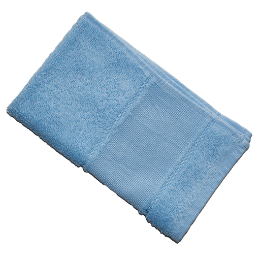 [B12270GT#07] Serviette d'invité Softline galon aida 30x50cm, bleu clair