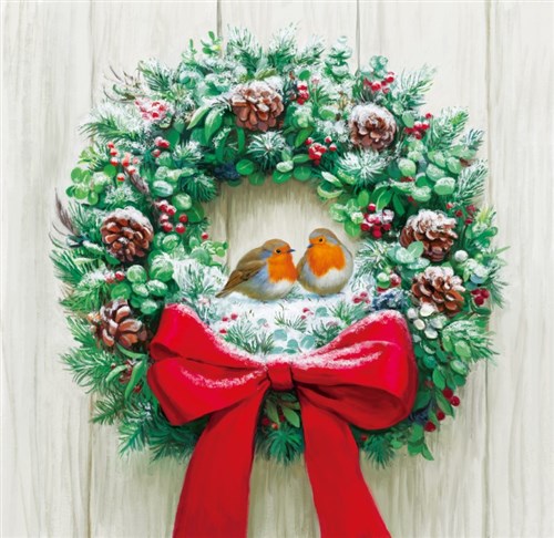 [CCK18#XM105] Crystal Card Kit ® Diamond Painting 18x18cm, Wreath