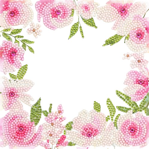 [CCK18#A73] Crystal Card Kit ® Diamond Painting 18x18cm, Flowers