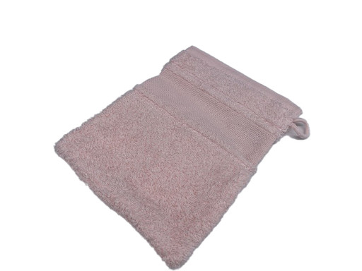 [B12270WH#09] Gant de toilette Softline galon aida 23x15cm, rose