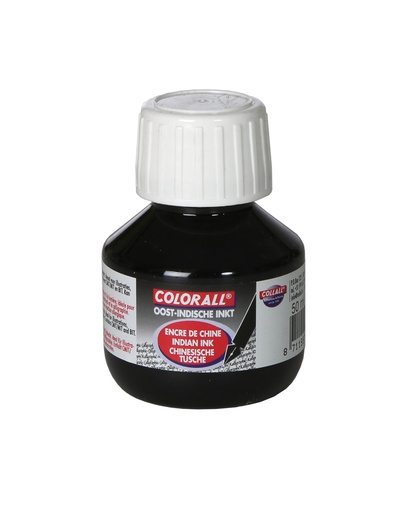 [OI0050] Encre de Chine, Collorall - 50ml - Noir