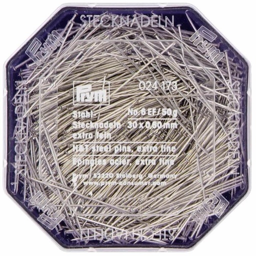 [1110050] Spelden staal gehard, 0.60x30 mm, zilverkleurig - 50 gr