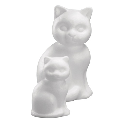 [R3320100] Chat en polystyrène, 13 cm