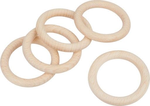 [058195] Houten Ringen 100 mm, Naturel - 10 stuks