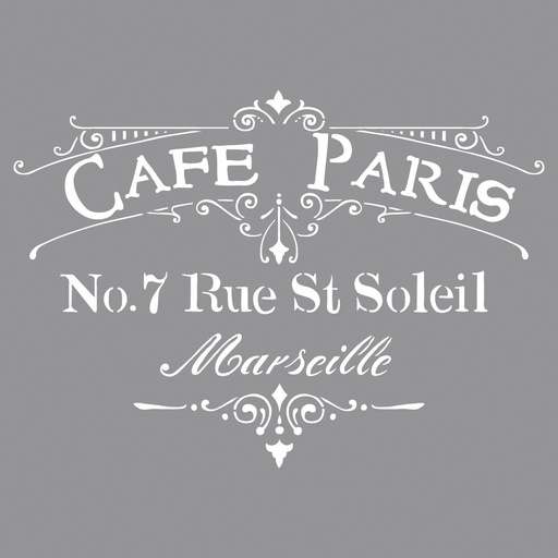 [R38904000] Sjabloon Café Paris, 30,5x30,5cm