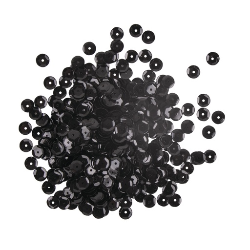 [R39270#01] Paillettes bombées, 6mm ø, noir, boîte 4000pces