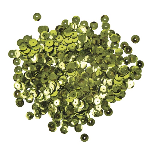 [R39270#14] Paillettes bombées, 6mm ø, olive, boîte 4000pces