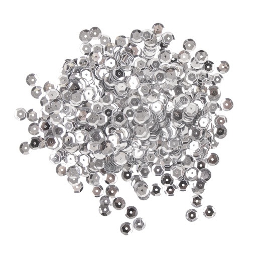 [R39270#22] Paillettes bombées, 6mm ø, argent, boîte 4000pces