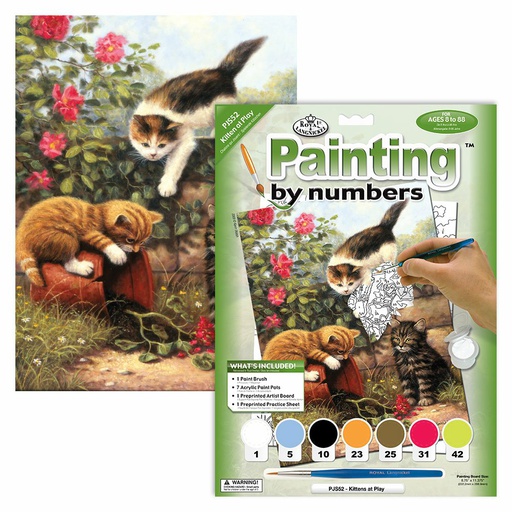 [RB-PJS#52] Painting by Numbers 225x305mm, Small Kittens At Play