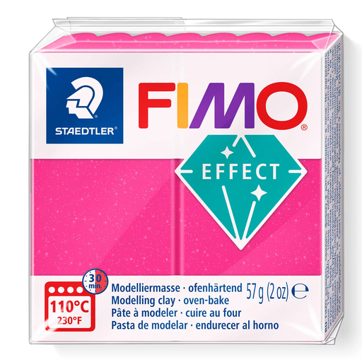 [S8020E#286] Fimo effect boetseerklei, 57gr - robijn kwarts