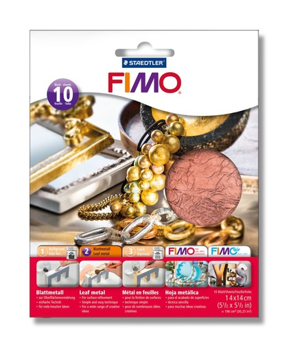 [S878126] Fimo bladmetaal 10 vel, Koper