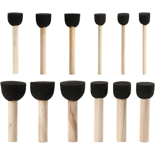 [CR10409] Foam tamponeerstokjes, d: 13-20-25-35 mm, 12 stuk/ 1 doos