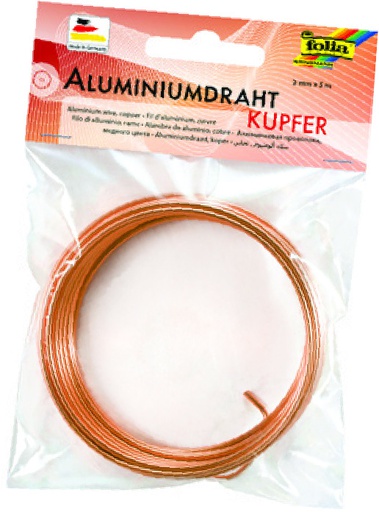 [FOL796#44] Aluminiumdraad 2 mm, 5 m - Koper