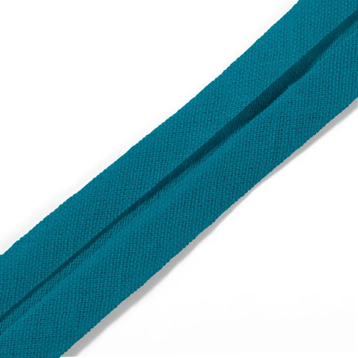 [9032#38] Biais coton 40/20 mm turquoise foncé, 30 m