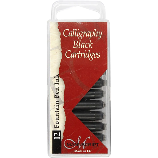 [CR14196] Calligraphie cartouches, noir, 12 pièce/ 1 Pq.