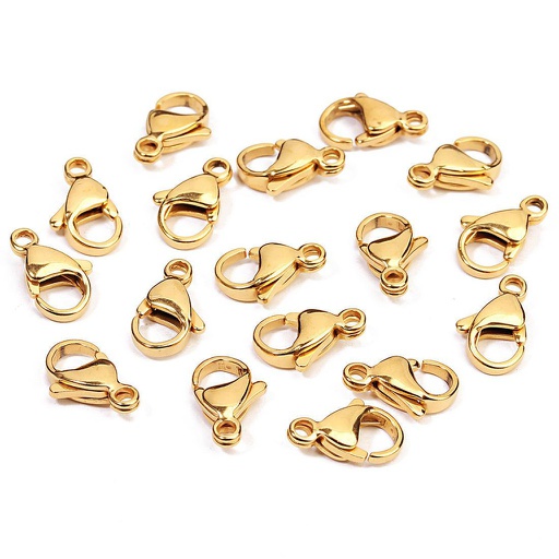 [P19037] Cartiersluiting Goud, 10 mm - 50 Stuks