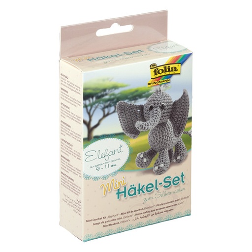 [FOL23902] Set à crocheter mini "Éléphant"