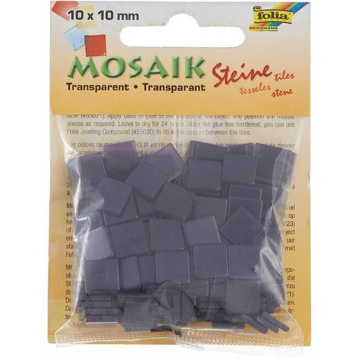 [FOL572#32] Mosaïque, 45g/190 pces, 10x10mm, TRANSPARENT - violet foncé