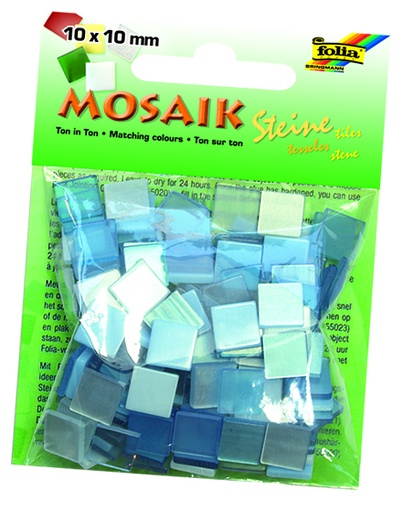 [FOL602#04] Mosaïque, 45g/190 pces, 10x10mm, TON IN TON MIX - bleu