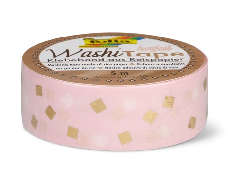 [FOL26109] Washi-Tape, 15mmx5m, HOTFOIL GOUD vierkant