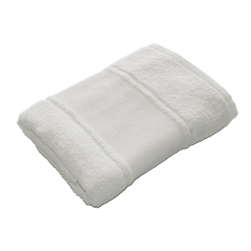 [B12270DT#01] Drap de bain Softline galon aida 70x140cm, blanc