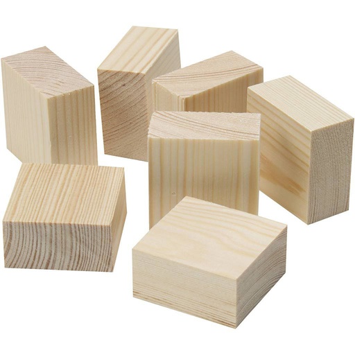 [CR677132] Blocs en bois 4x4x2cm, 10 pc