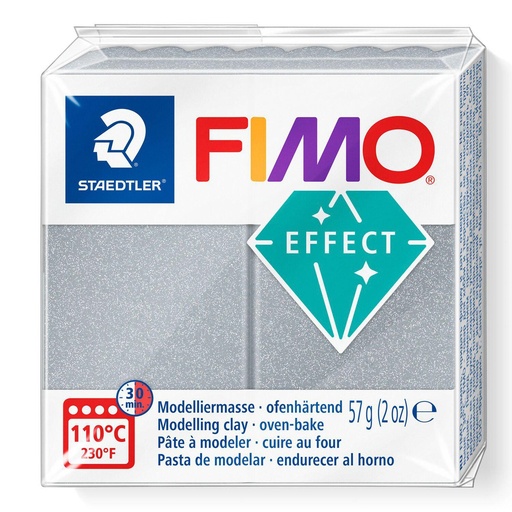 [S8010M#81] Fimo effect metallic 57 g argent