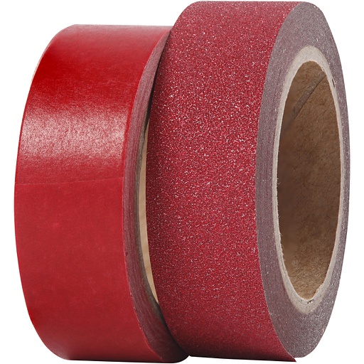 [CR25232] Ruban adhésif design, L: 15 mm, rouge, 2 rouleau/ 1 Pq.