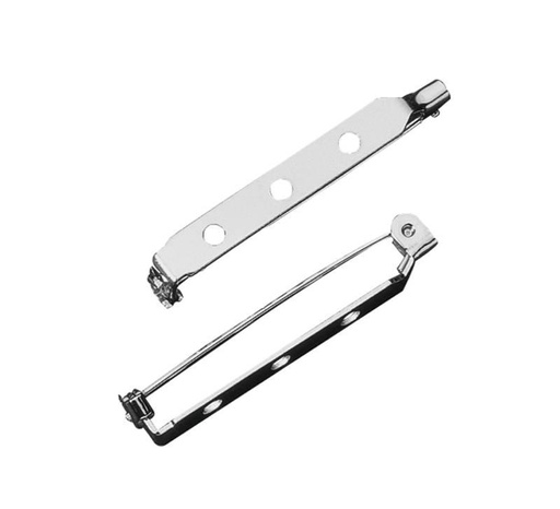 [P19090] Brochespelden Zilver, 30 mm - 50 Stuks