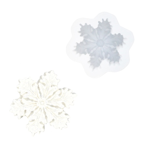 [UC106#0138] Moule en silicone 7,7cm x 7,1cm x 3,3cm - Flocon de neige