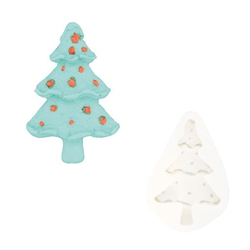 [UC106#0137] Moule en silicone 6,8cm x 4,7cm x 1,3cm - Sapin de Noël