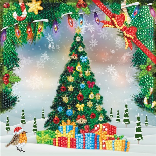 [CCK18#XM139] Crystal Card Kit ® Festive Tree (18x18cm/partial)