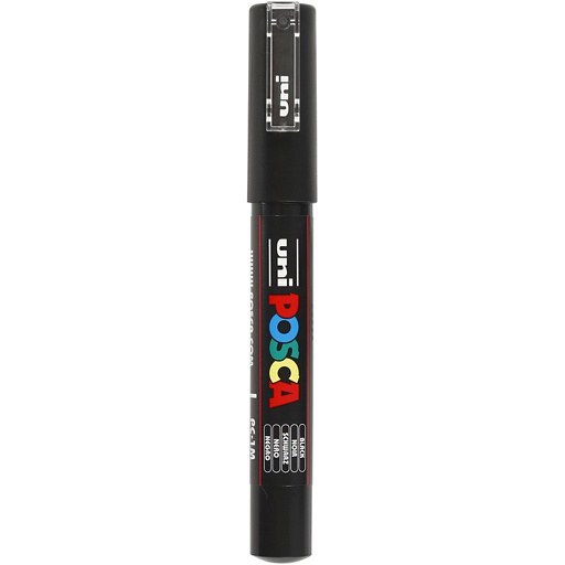 [CR273046] Posca verfstift PC1MC Extrafijne conische punt - Zwart