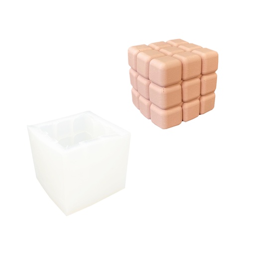 [UC106#0261] Moule en silicone 6,5cm x 6,5cm cube