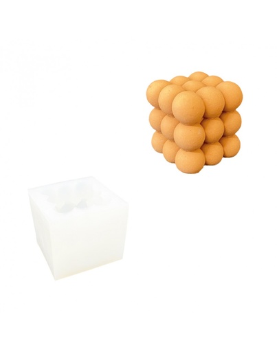 [UC106#0265] Siliconen mal 5cm x 5cm - Kubus bubbel