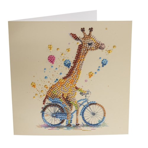 [CCK18#A133] Crystal Card Kit ® Diamond Painting 18x18cm, Giraffe