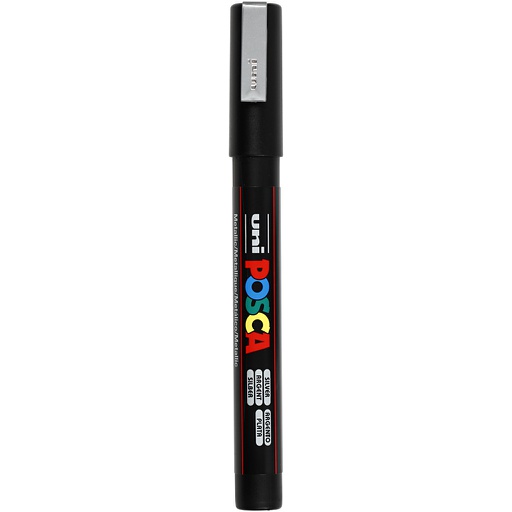 [CR274805] Posca verfstift PC3M Fijne conische punt - Zilver