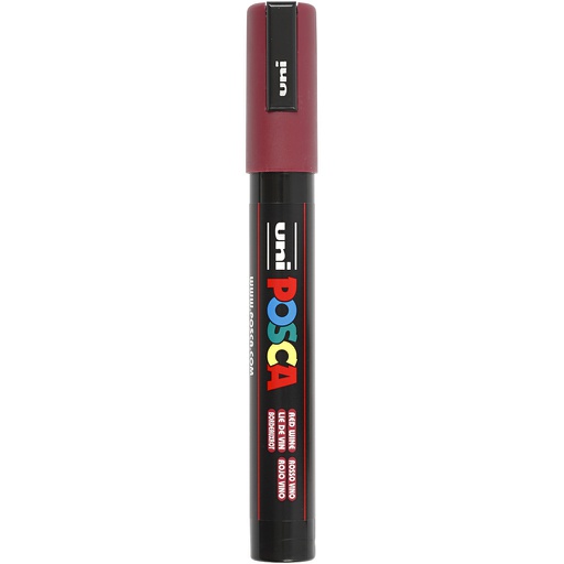 [CR276050] Posca Verfstift medium conische punt Wijnrood