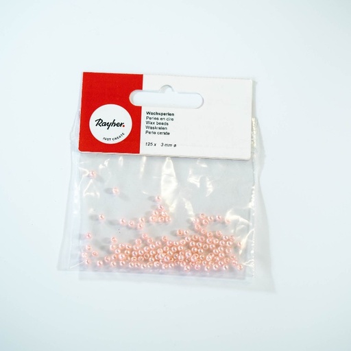 [R1603716] Waskralen, 3 mm ø, roze, 125 stuks