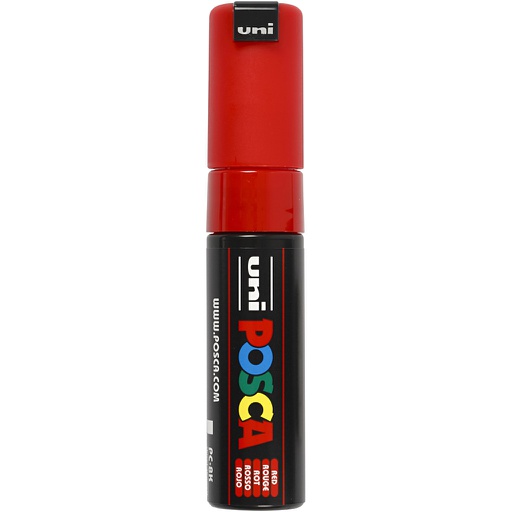 [CR278040] Posca verfstift PC8K Brede & schuin afgeschneden punt - Rood